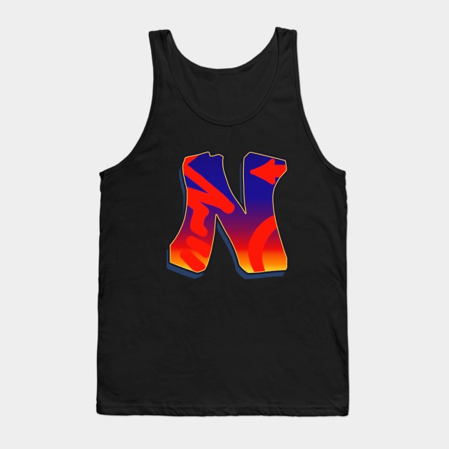 Letter N - Night Sky Tank Top by Dmitri